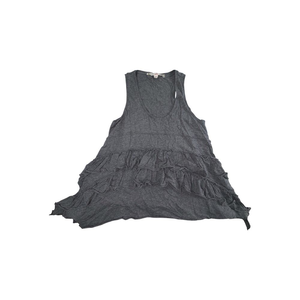 Chelsea & Violet Asymmetrical Ruffle Tank Top L
